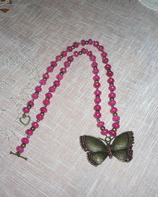 COLIER- JAD FUCSIA- VANDUT