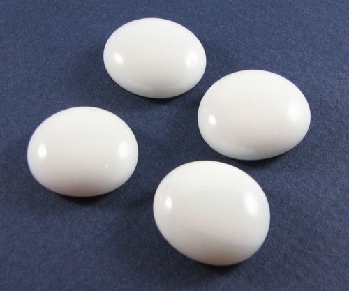 3171 - 4buc Cabochon sticla alb 18-20mm