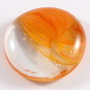 3173 - Cabochon sticla clear si portocaliu 30-35mm