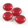 3176 - 4buc Cabochon sticla rosu traslucid 18-20mm