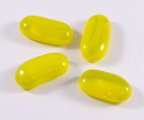 3179 - 4buc Cabochon sticla galben translucid