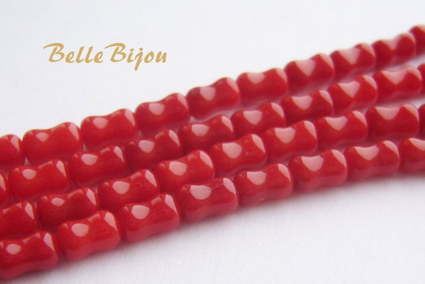Tubulet din coral rosu aprox 4x5.5 mm