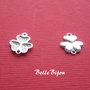 Link din argint rodiat trifoi 1.5x10x11.5 mm