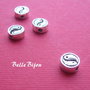 Margica yin yang din argint INDIA 3.5x7.5 mm