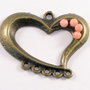 3208 - Pandantiv inima bronz 39x31mm