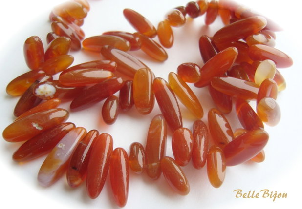 (10 b) Gherute carneol 4-5x13-19x4-5.5 mm