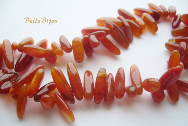 (10 b) Gherute carneol 4-5x13-19x4-5.5 mm