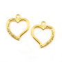 Pandantiv inima, auriu, 25x22 mm (cod 11-187)