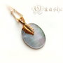 ON A SHELL - PANDANTIV SCOICA & ANOU FRUNZA PLACAT CU AUR
