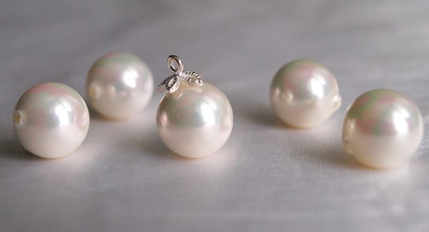 Perle seashell 12mm, semigaurite (1)
