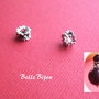 Coronita distantier din argint antichizat INDIA 3.5x6 mm