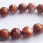 Agate fatetate alb-caramiziu 15.5-16 mm