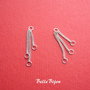 (2 buc) Accesoriu cu 3 lantisoare din argint 925 rodiat