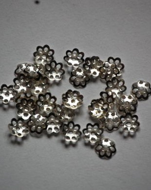 LCP3 - (50 buc) capacele argintii 6 mm