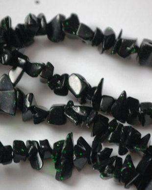 Lchips 44 - sticla neagra cu sclipici verde
