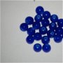 LMS833 - margele sticla vopsite albastru
