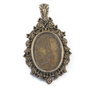 3287 - Baza cabochon bronz