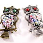 3289.A - 2 buc Pandantive bufnita 62x31mm