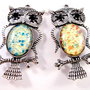 3289.B - 2 buc Pandantive bufnita 62x31mm