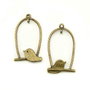 Pandantiv pasare, finisaj bronz, 32x18 mm (cod 11-209)