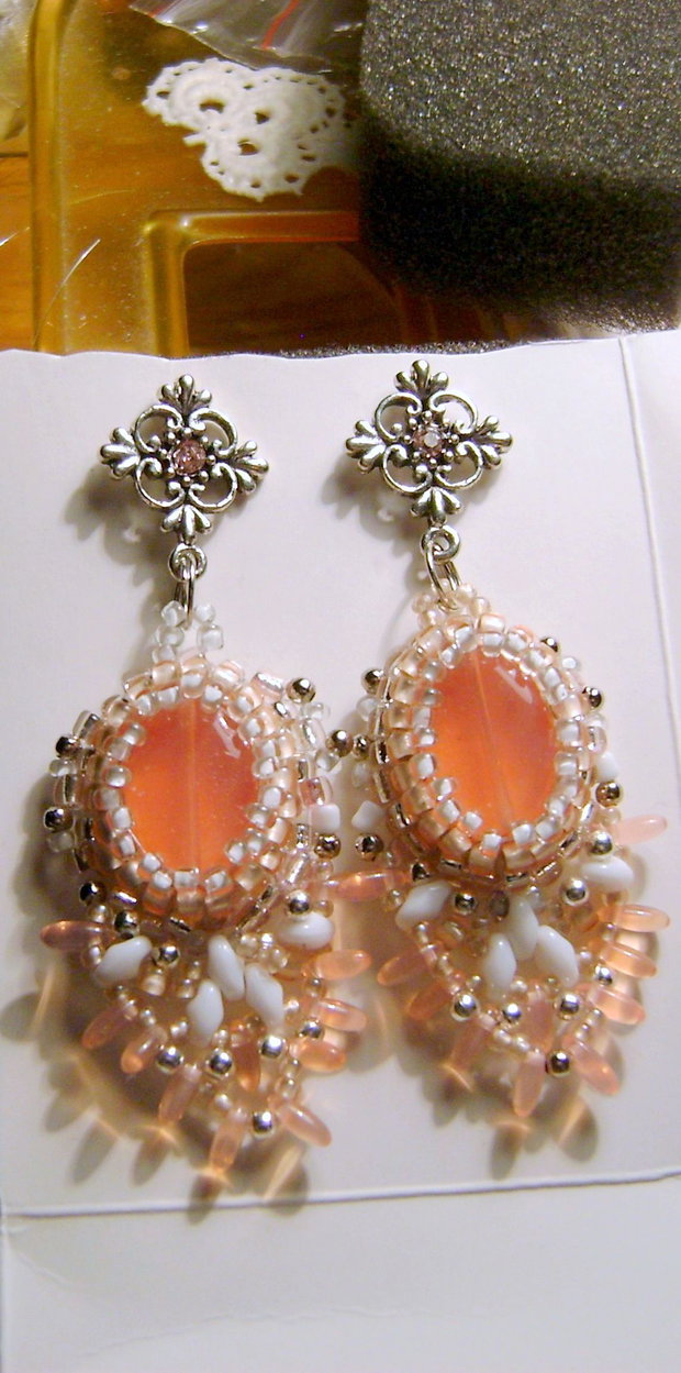 White superduo- frosted Rosaline-pink oppalit