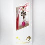 Pandantiv - martisor bronz floare si lacrima roz