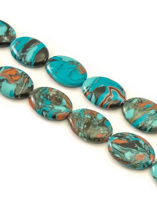 Turcoaz compozit, oval 18x13 mm (cod 1-468)