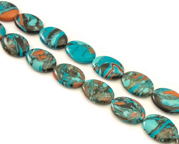 Turcoaz compozit, oval 18x13 mm (cod 1-468)