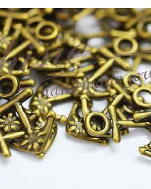 Charm ancora, bronz antichizat, 20x14mm