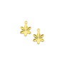 Charm floare, placat cu aur, 10,5x7 mm (cod 9-393)