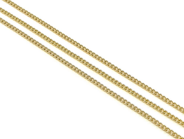 Lant otel, finisaj auriu, zale 2 mm (cod 16-14)