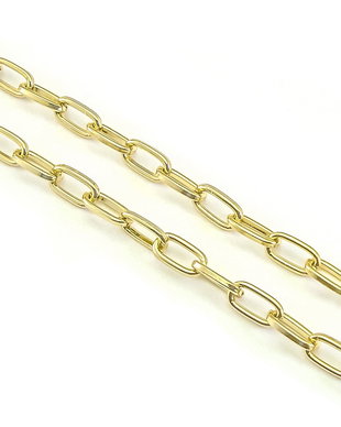 Lant otel, finisaj auriu , zale 9x5 mm (cod 16-16)