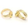Baza inel reglabila, placata cu aur, platou 14x10 mm (cod 3-65)