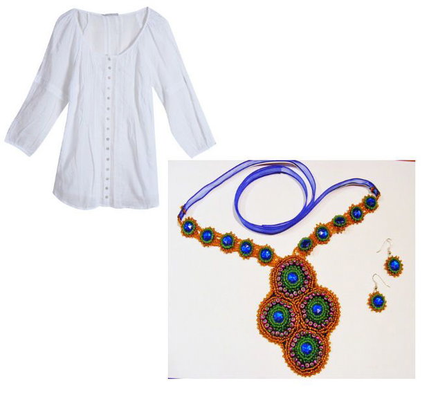 Set portocaliu & indigo