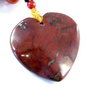 3299 - Pandantiv, poppy jasper, inima, 49x46mm