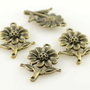 I749 Charms bronz floare 27x20mm