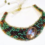 Set broderie de verde si maro