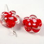 3310 - 2 buc Margele sticla lampwork floare 22mm