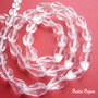 Picaturi fatetate din sticla crystal clear aprox 16x10 mm
