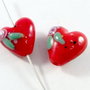 3314 - 2 buc Margele sticla lampwork inima 15mm