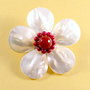 3317 - Pandantiv brosa floare sidef coral 55mm
