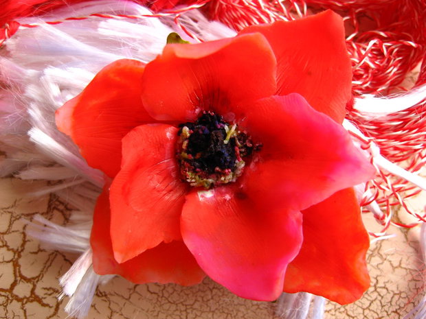 Anemona Rosie - Martisor - Brosa REZERVATA
