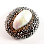 3330 - Cabochon cristale si perla 30x30x16mm