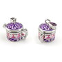 Pandantiv tip locket cutiuta, finisaj argintiu, emailat, 15x14,5 mm (cod 11-210)
