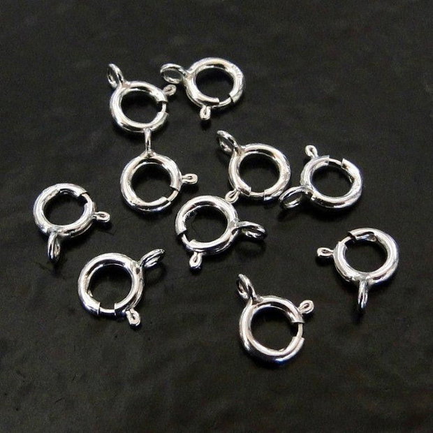 1b inchizatoare spring ring argintata 7mm (SPLAK 083)