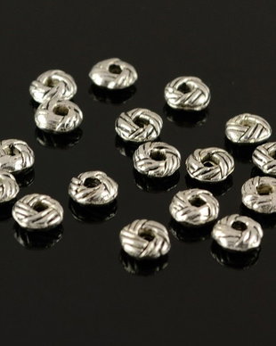 N764 Spacer argintiu antic 6x2.5mm