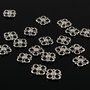 N771 Conector floare argintiu antic 9x2mm