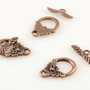 P784 Incuietoare toggle floare cupru antichizat 18x17mm