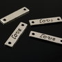 U797 Conector "love" argintiu antic 26x5mm