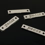 U798 Conector "peace" argintiu antic 26x5mm